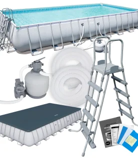 Basen Stelażowy Ogrodowy Bestway 56623 pompa PIASKOWA 956 x 488 x 132 drabinka, osłona, mata