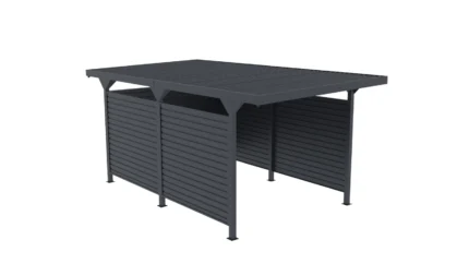 Wiata samochodowa Komplet z Blachami Bocznymi garaż Carport 549 x 287 x 238 cm
