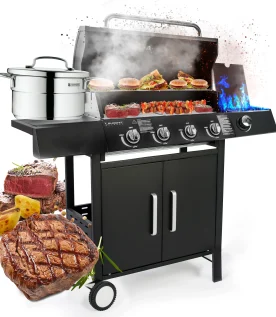 Grill Ogrodowy Gazowy Mike 4 palniki +1 EUROHIT GARDEN wózek