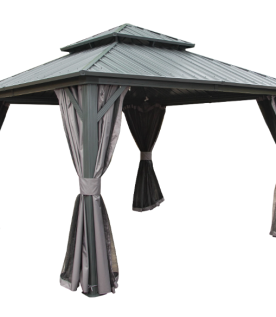 Pawilon Ogrodowy PREMIUM 3.65 x 3.65m Wiata ogrodowa Corciano Stalowy dach